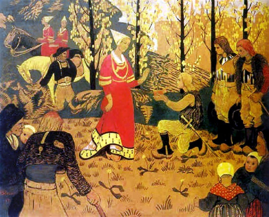 Hommage a la duchesse en sabots, vintage artwork by Paul Serusier, 12x8" (A4) Poster