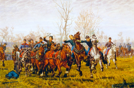 Battery Forward!, vintage artwork by William Trego, 12x8" (A4) Poster