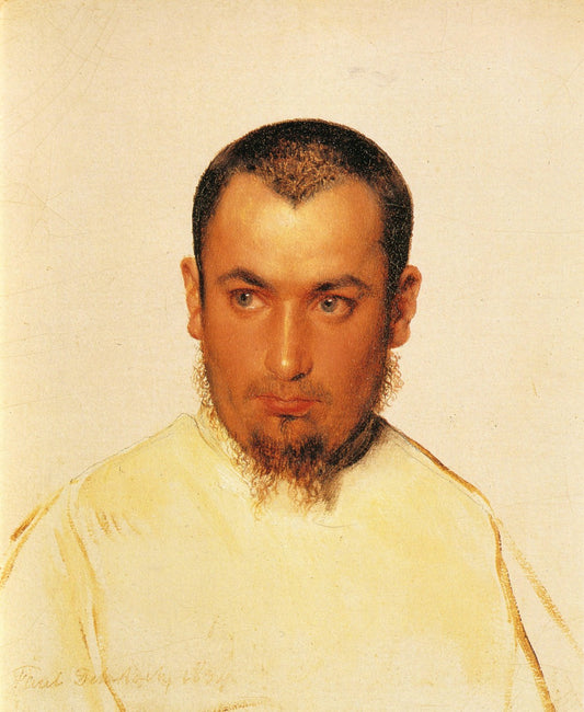 Head of a Camoldoline Monk, vintage artwork by Paul Delaroche, A3 (16x12") Poster Print