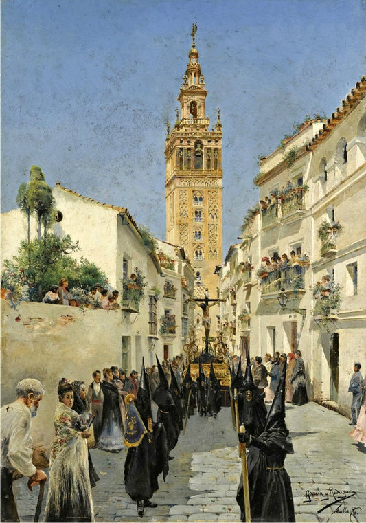  in Mateos Gago Street, Seville by Manuel Garcia y Rodriguez,A3(16x12")Poster