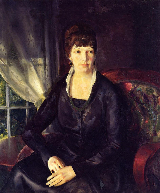 Emma at the Window, vintage artwork by George Wesley Bellows, 12x8" (A4) Poster