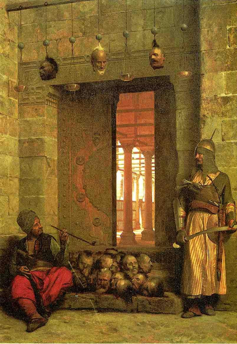 The Door of the El-Hassanein Mosque in Cairo, vintage artwork by Jean-Leon Gerôme, 12x8" (A4) Poster