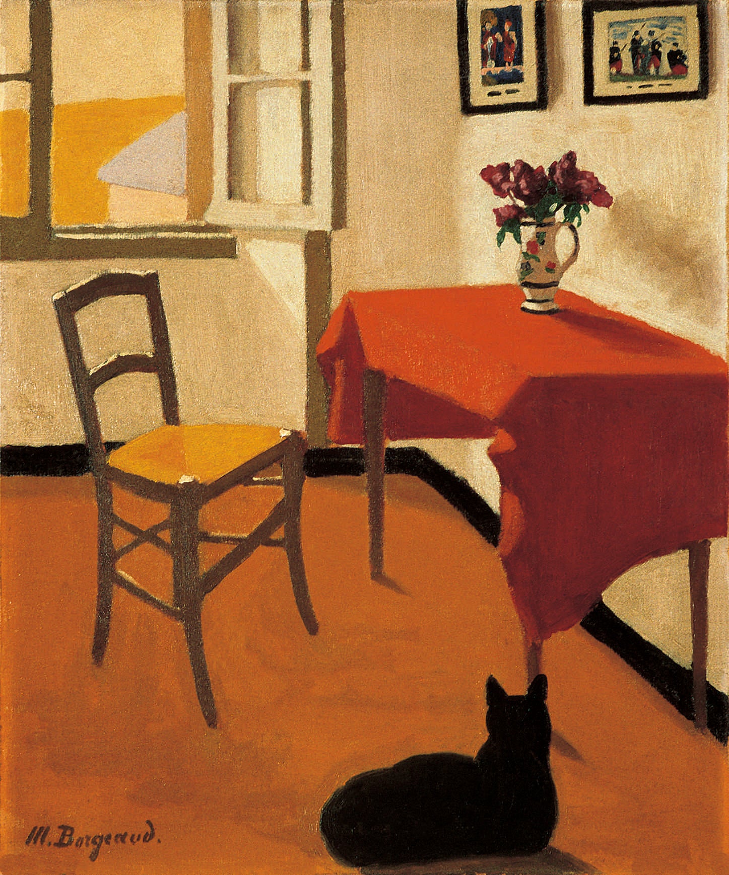 Interior with Cat by Marius Borgeaud,A3(16x12")Poster
