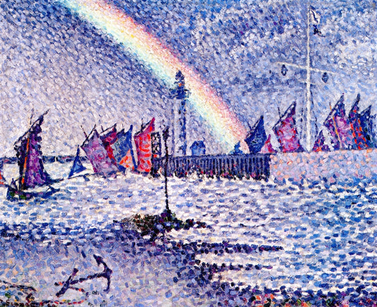 Entrance to the Port of Honfleur, vintage artwork by Paul Signac, 12x8" (A4) Poster