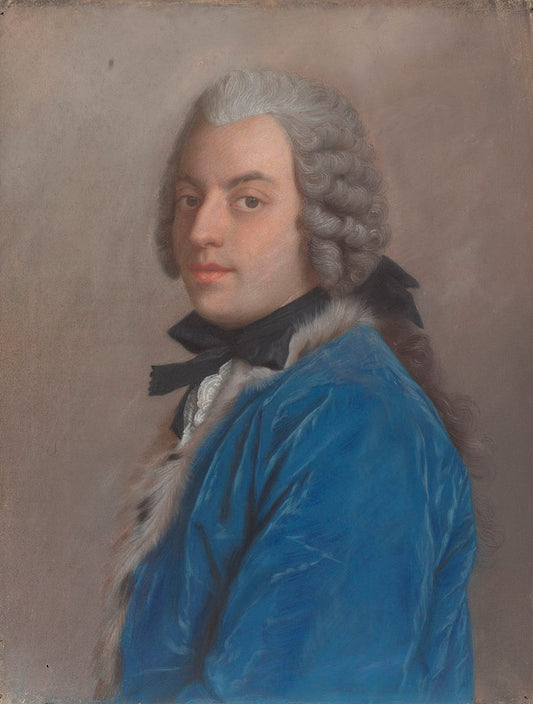 Portrait of Count Francesco Algarotti, vintage artwork by Jean-Étienne Liotard, 12x8" (A4) Poster