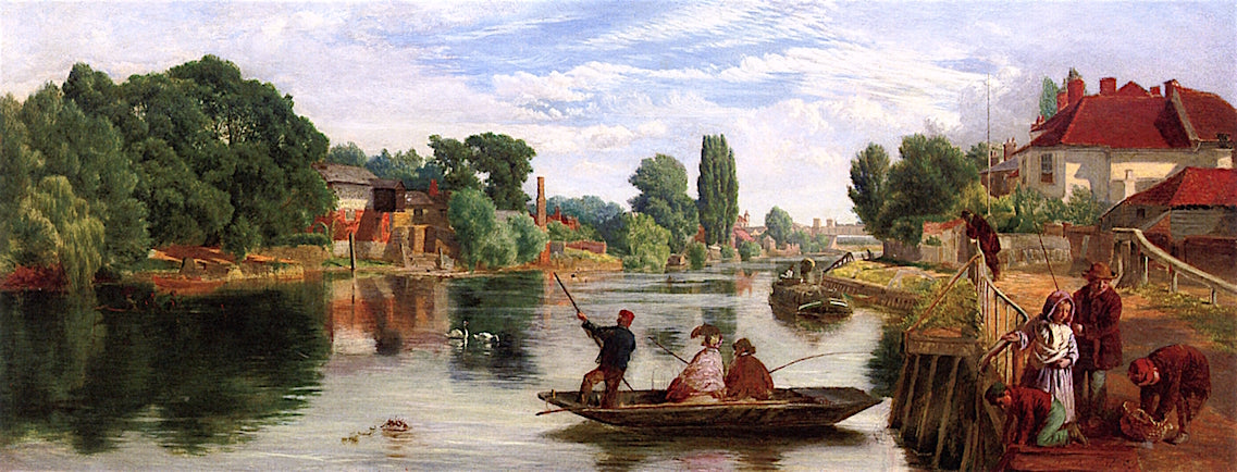 On the Thames, Staines, vintage artwork by William Henry Knight, 12x8" (A4) Poster