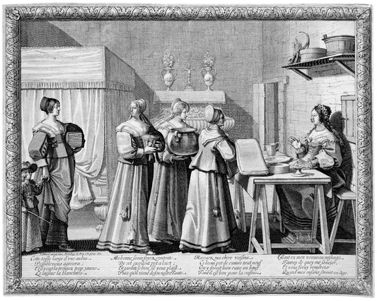 Wedding Gifts, vintage artwork by Abraham Bosse, 12x8" (A4) Poster
