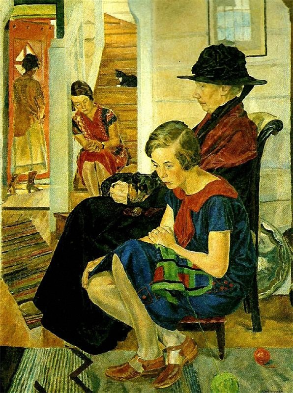 Four Women by Carl Wilhelm Wilhelmson,A3(16x12")Poster