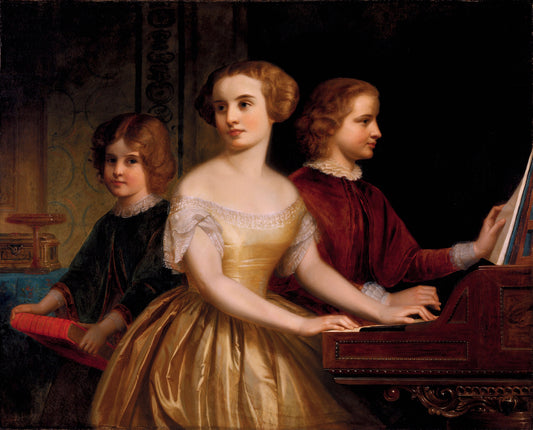 The Parmly Sisters, vintage artwork by Thomas P. Rossiter, A3 (16x12") Poster Print