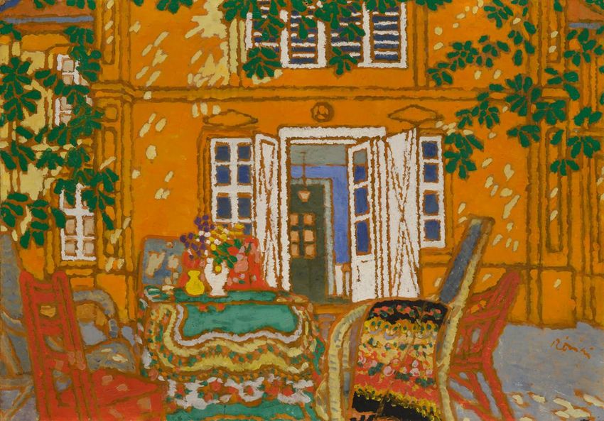 In Front of a Villa by Jozsef Rippl-Ronai,A3(16x12")Poster