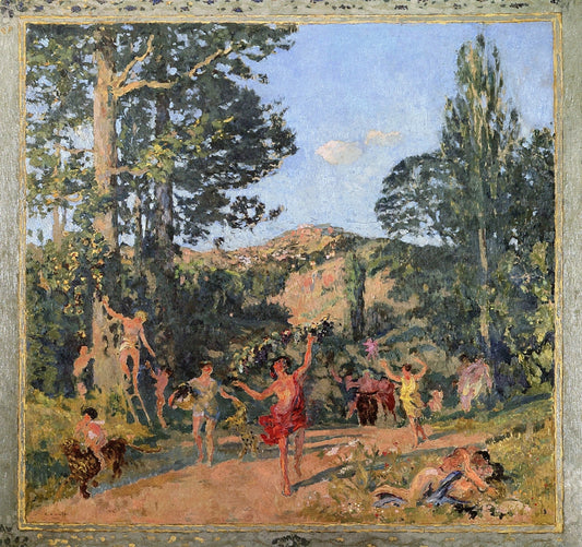 Procession of Bacchus, vintage artwork by Ker Xavier Roussel, 12x8" (A4) Poster