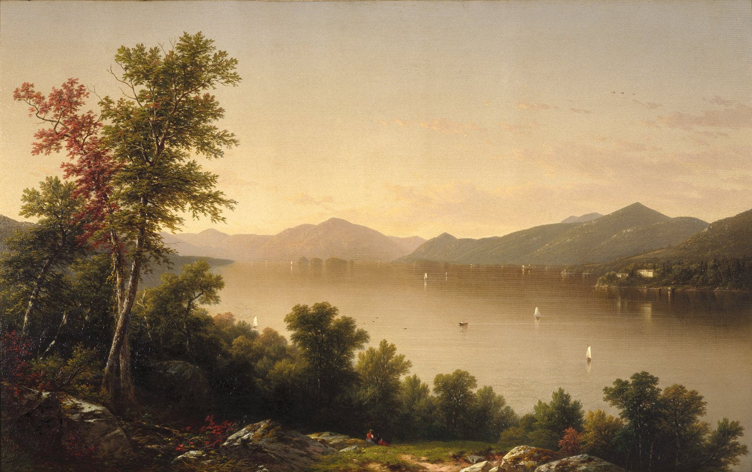 Lake George, vintage artwork by John W. Casilear, A3 (16x12") Poster Print