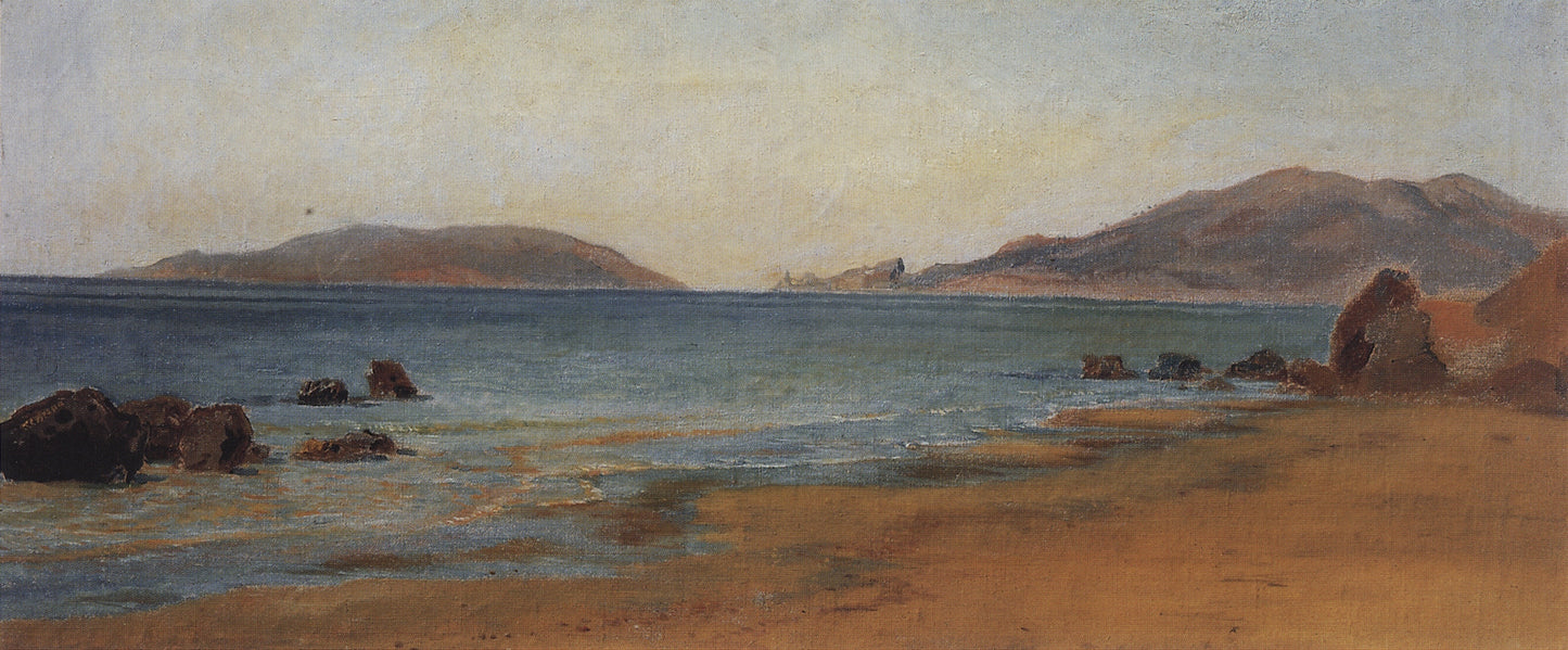 Bay in San-Terenzo, vintage artwork by Nikolai Nikolaevich Ge, 12x8" (A4) Poster