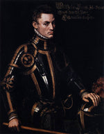 Portrait of William of Orange, vintage artwork by Anthonis Mor, 12x8" (A4) Poster