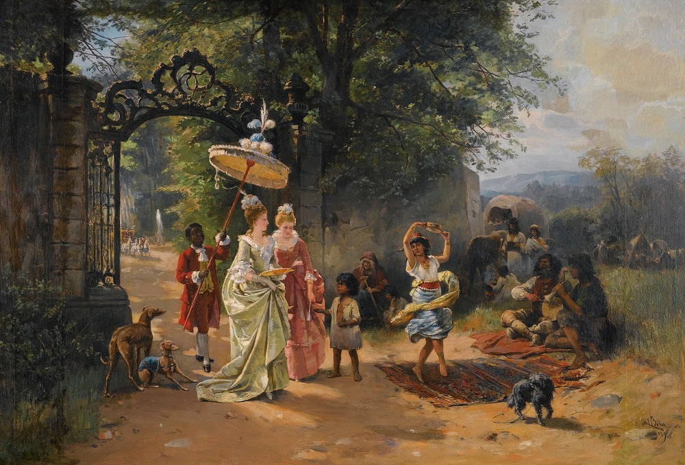 The Morning Promenade, vintage artwork by Carl Böker, 12x8" (A4) Poster