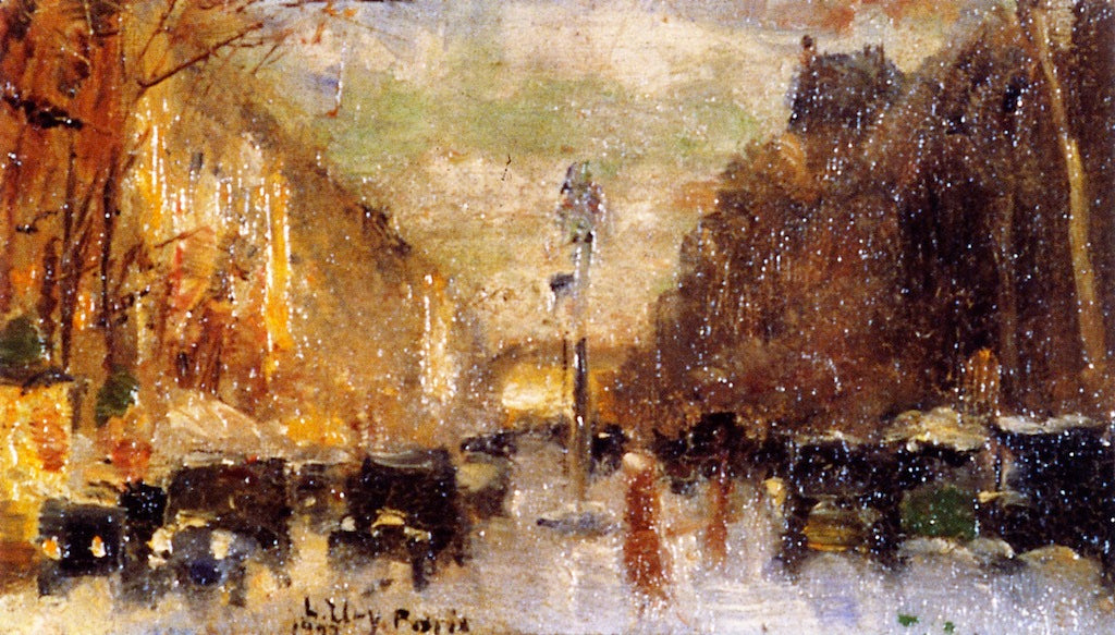 Boulevard in Paris by Lesser Ury,A3(16x12")Poster