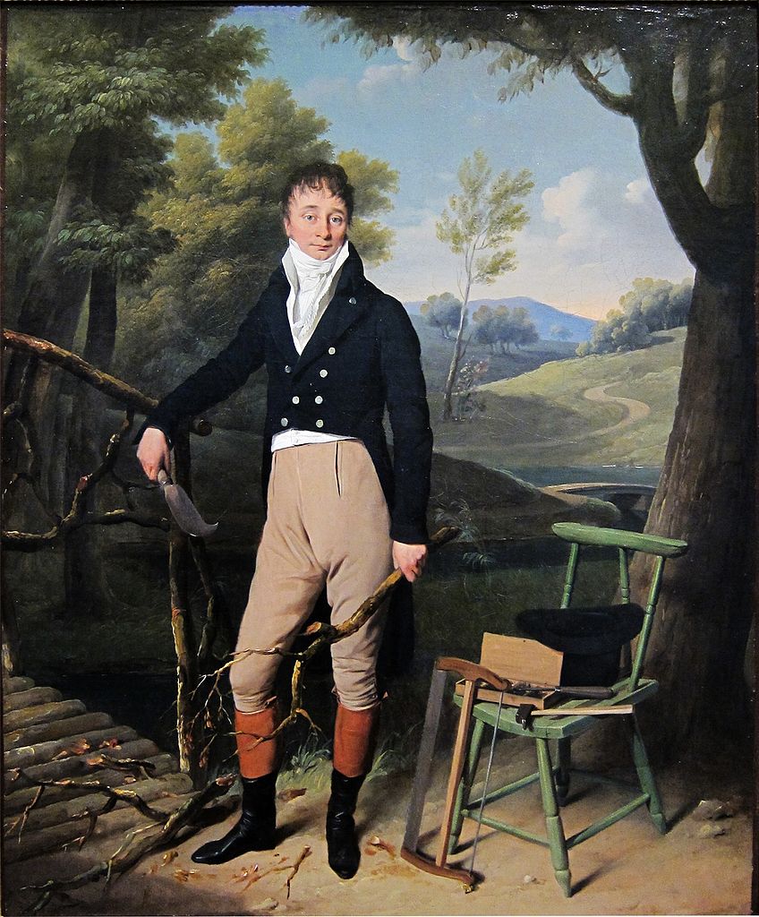 Portrait de Charles d'Aucourt de Saint-Just, vintage artwork by Louis-Leopold Boilly, 12x8" (A4) Poster