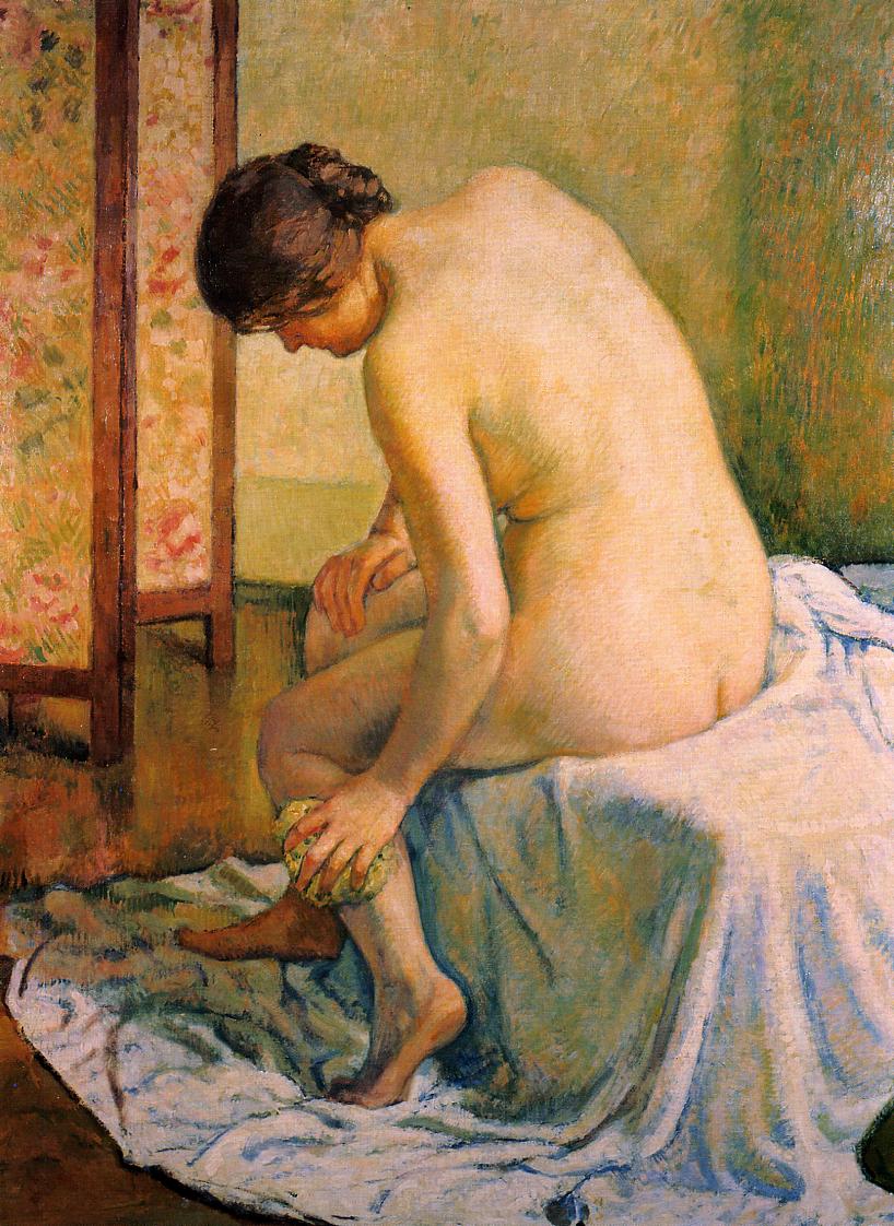 Bather, vintage artwork by Theo van Rysselberghe, 12x8" (A4) Poster