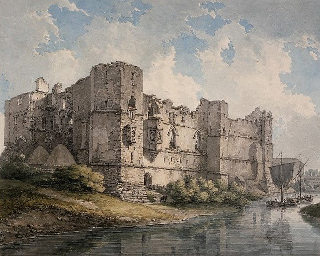 Newark Castle (Newark-on-Trent), Nottinghamshire, vintage artwork by Thomas Hearne, 12x8" (A4) Poster