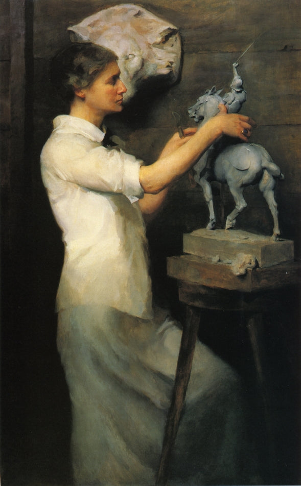 Portrait of Anna Vaughan Hyatt by Marion Boyd Allen,A3(16x12")Poster