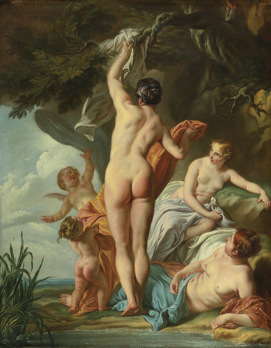 Venus and her Companions, vintage artwork by Noël-Nicolas Coypel III, 12x8" (A4) Poster