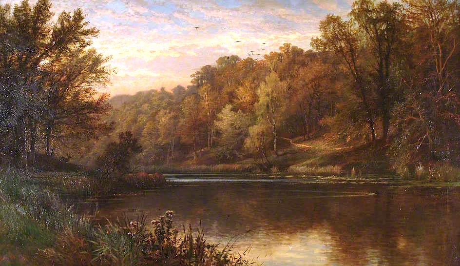 Autumn, Arundel Park, vintage artwork by Alfred Augustus Glendening Sr., 12x8" (A4) Poster