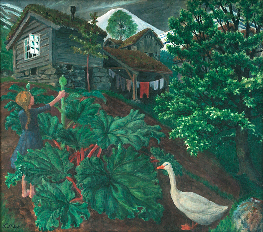 The Goose, vintage artwork by Nicolai Astrup, 12x8" (A4) Poster