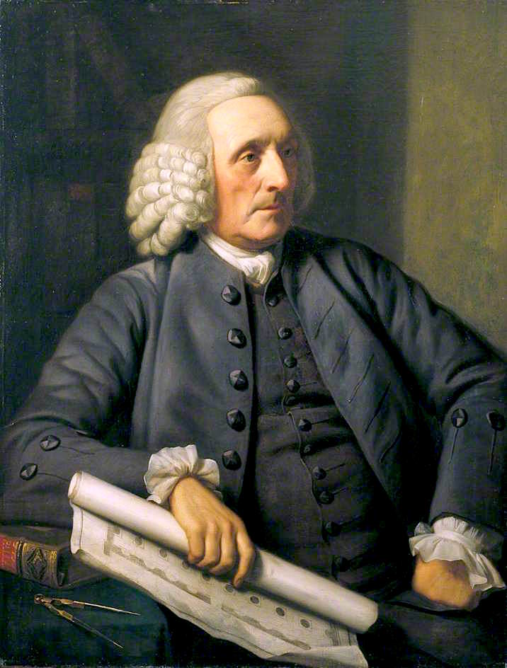 George Dance, Architect, vintage artwork by Sir Nathaniel Dance-Holland, 12x8" (A4) Poster