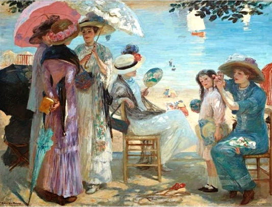 Beautiful Afternoon in Royan, vintage artwork by Rupert Bunny, 12x8" (A4) Poster