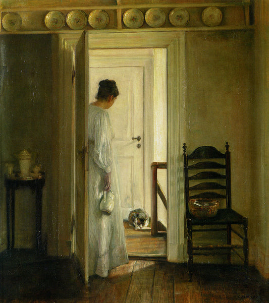 A Saucer of Milk by Carl Vilhelm Holsoe,A3(16x12")Poster