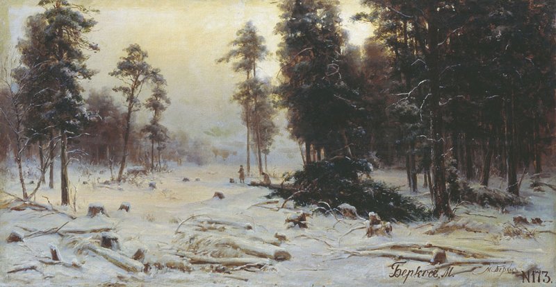 Woodcutters by Mikhail Berkos,A3(16x12")Poster