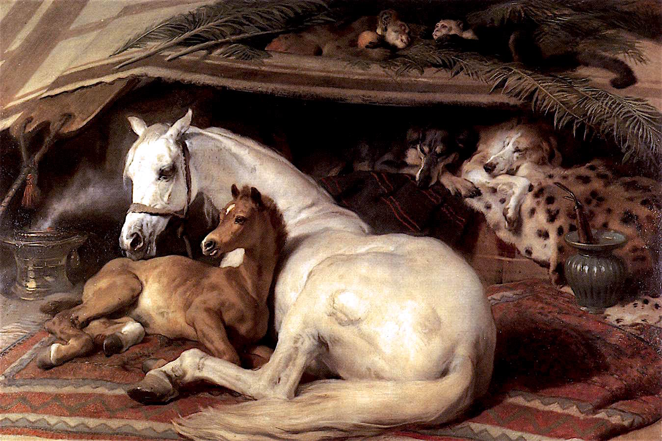 The Arab Tent, vintage artwork by Sir Edwin Landseer, A3 (16x12") Poster Print