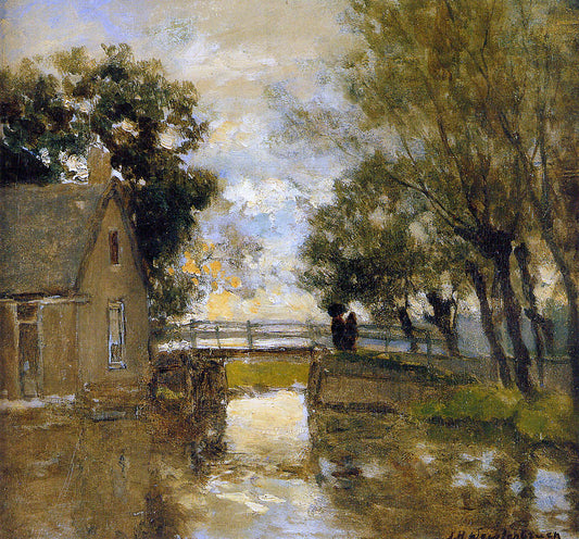 Summer evening, vintage artwork by Johan Hendrik Weissenbruch, 12x8" (A4) Poster