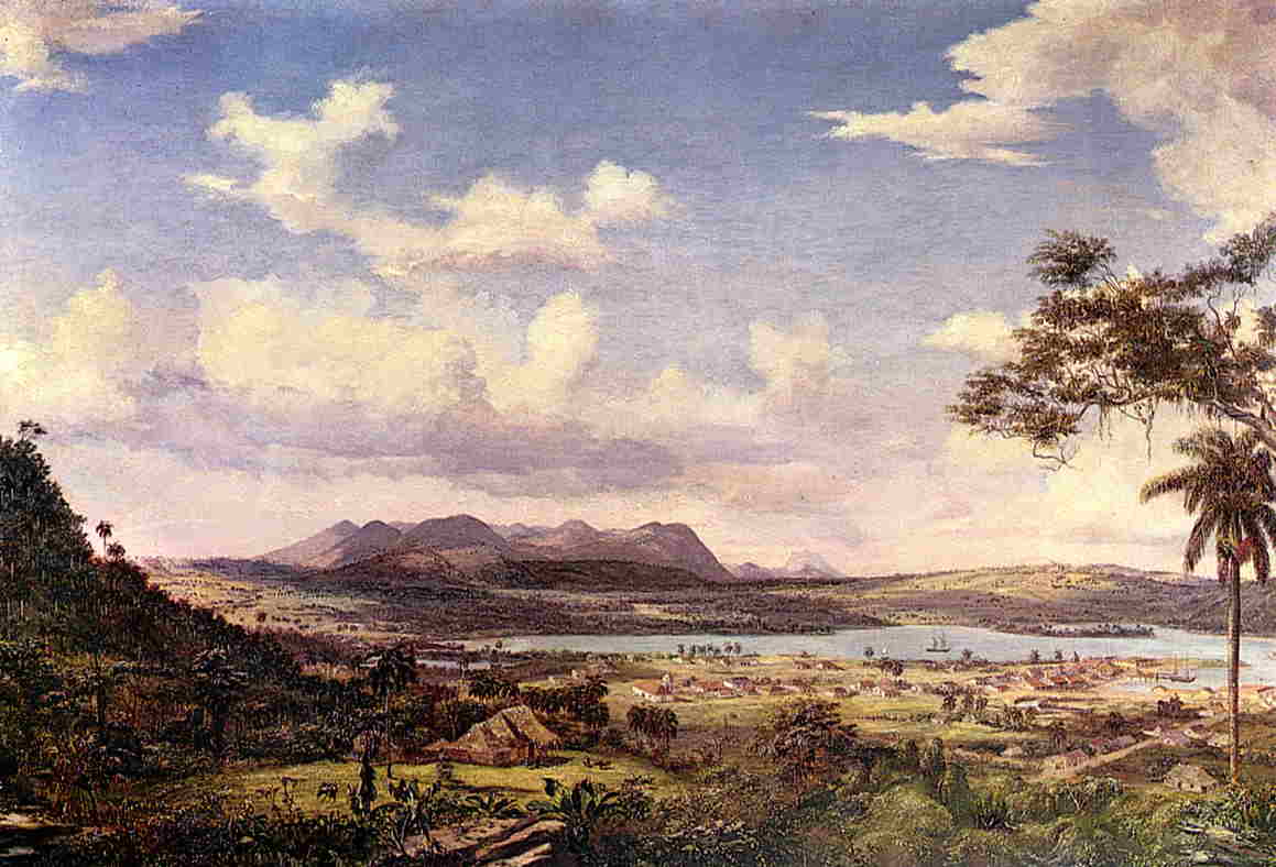 The Bay of Matanzas, Cuba, vintage artwork by Charles De Wolf Brownell, A3 (16x12") Poster Print
