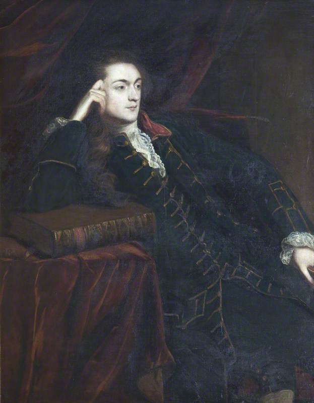 Bennet Langton (1737-1801), vintage artwork by Sir Joshua Reynolds, 12x8" (A4) Poster