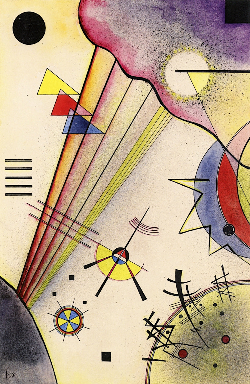 Clear Connection, vintage artwork by Wassily Kandinsky, 12x8" (A4) Poster