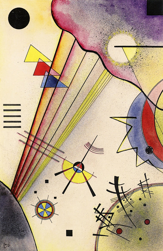 Clear Connection, vintage artwork by Wassily Kandinsky, 12x8" (A4) Poster