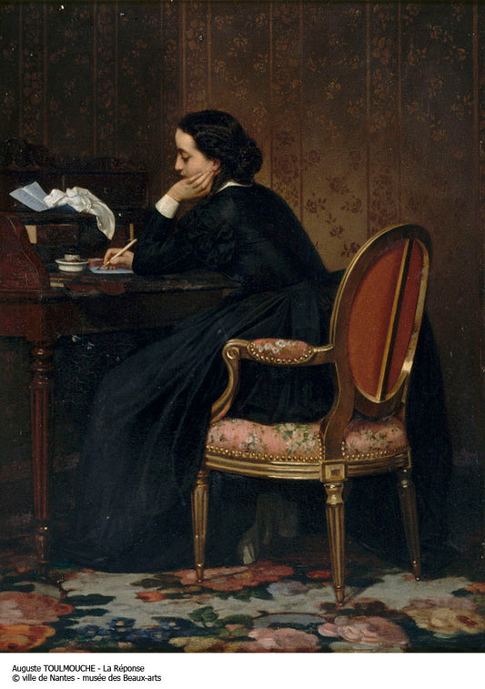 The Reply, vintage artwork by Auguste Toulmouche, 12x8" (A4) Poster