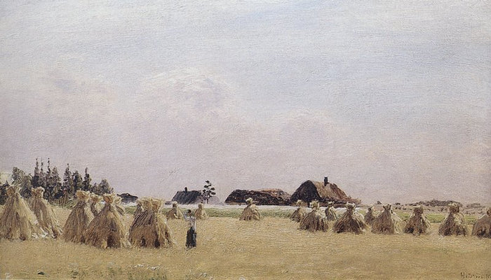 Harvested Field by Nikolai Nikanorovich Dubovskoy,A3(16x12