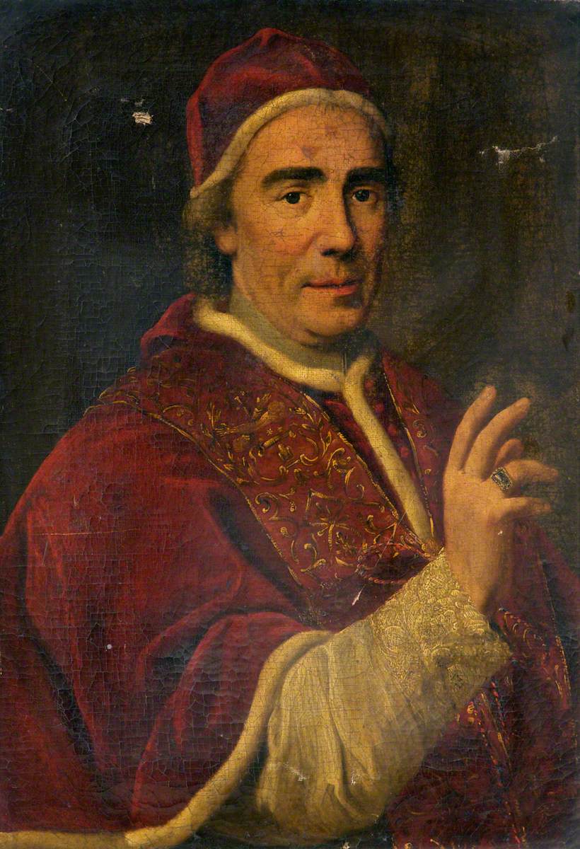 Pope Clement XIV, vintage artwork by John Francis Rigaud, 12x8" (A4) Poster