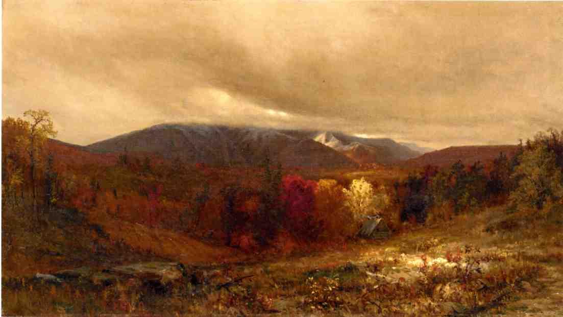 October in the Catskills, vintage artwork by Jervis McEntee, 12x8" (A4) Poster