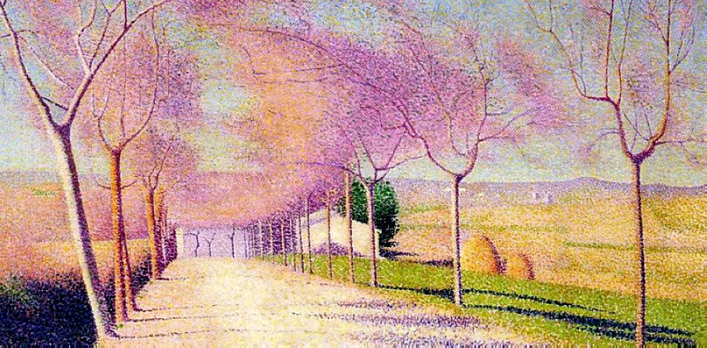 La Route au Lieu-Dit l`Hort, Montpellier by Achille Lauge,A3(16x12")Poster