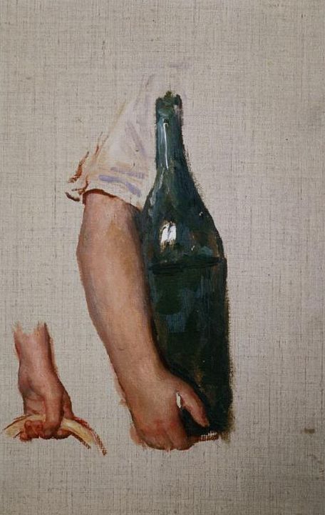 Armstudie, vintage artwork by Albert Anker, 12x8" (A4) Poster