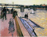 The Bridge of Trinquetaille, vintage artwork by Vincent van Gogh, 12x8" (A4) Poster