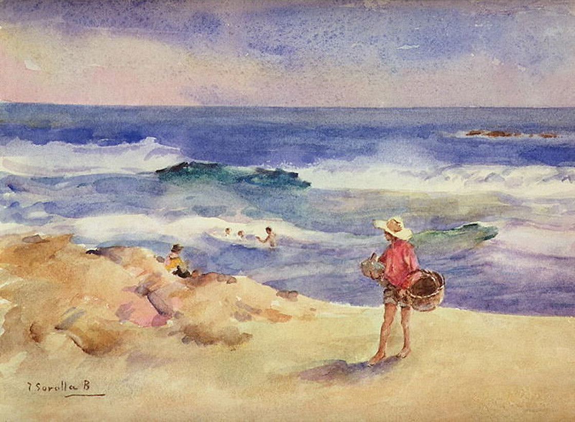 Boy on the Sand by Joaquin Sorolla y Bastida,A3(16x12")Poster