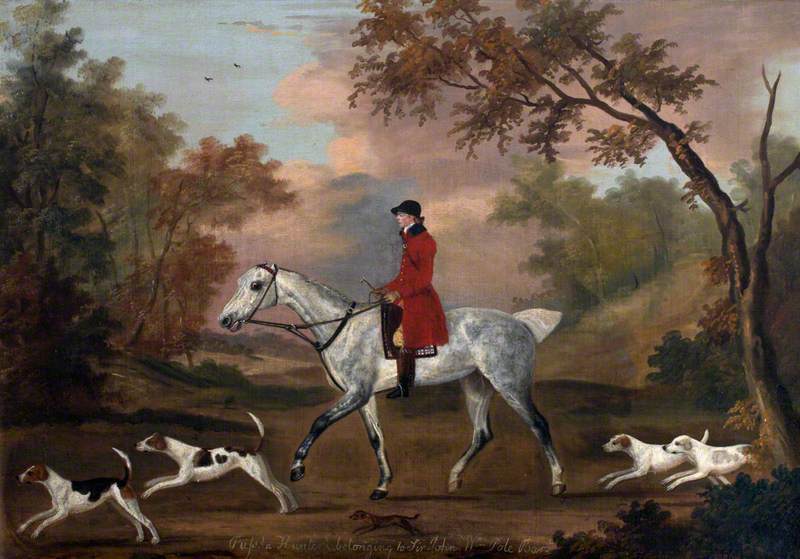 Russ (a Hunter), Belonging to Sir John William De la Pole, vintage artwork by Francis Sartorius, 12x8" (A4) Poster