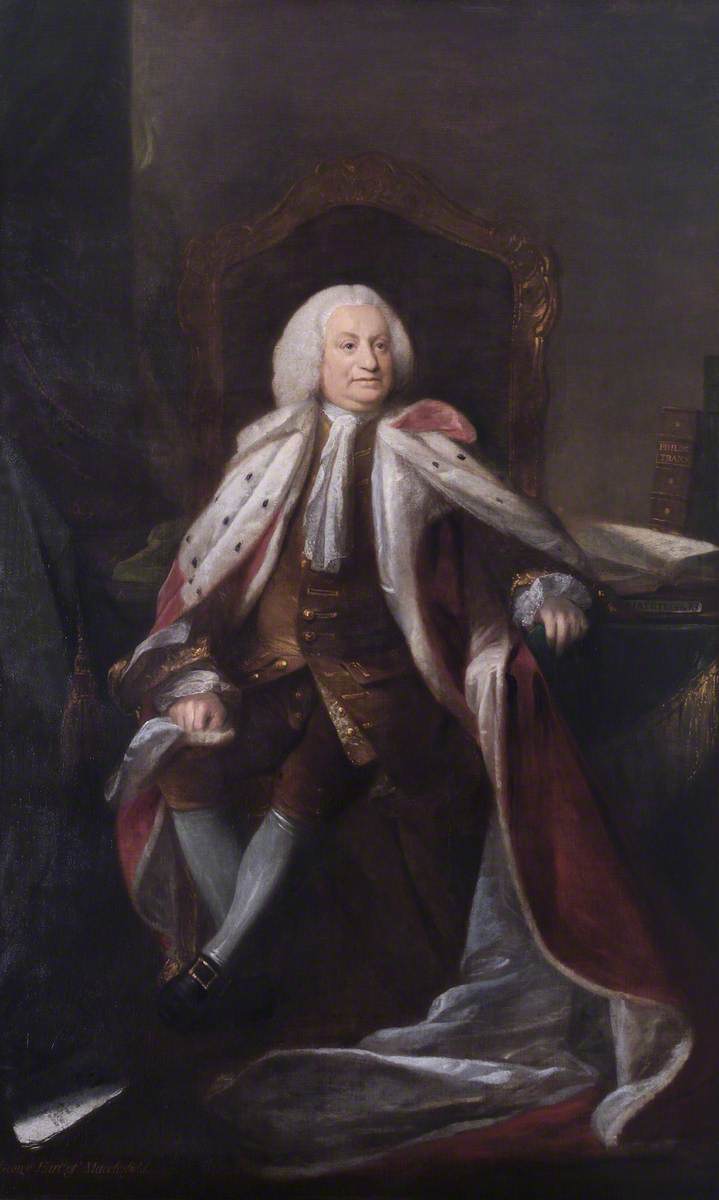 George Parker (c.1697–1764), 2nd Earl of Macclesfield, vintage artwork by Benjamin Wilson, 12x8" (A4) Poster