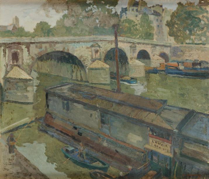 The Boat (Le bateau), vintage artwork by Leon Cauvy, 12x8" (A4) Poster