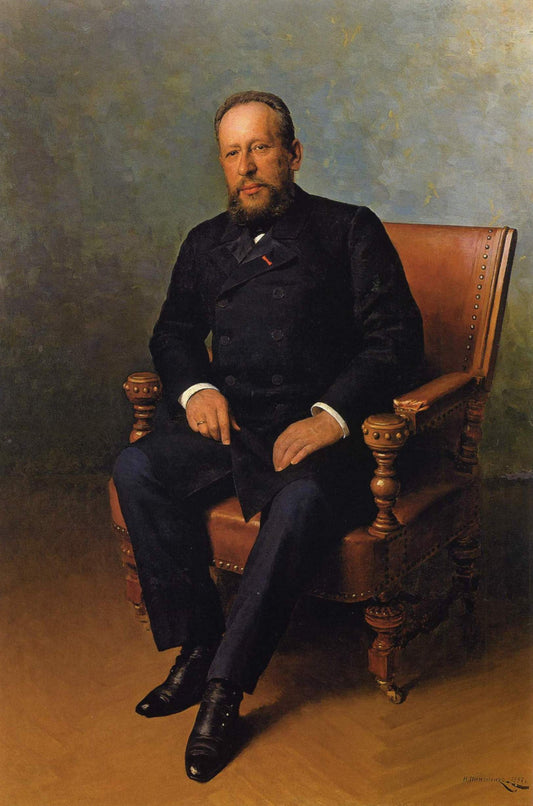 Portrait of L.I. Brodsky, vintage artwork by Nikolai Pimonenko, 12x8" (A4) Poster