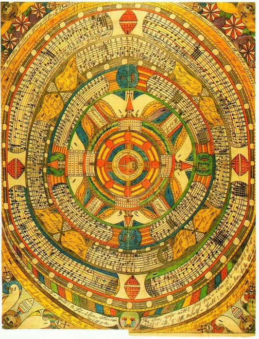 Saint Adolph's Diamond Ring, vintage artwork by Adolf Wölfli, 12x8" (A4) Poster